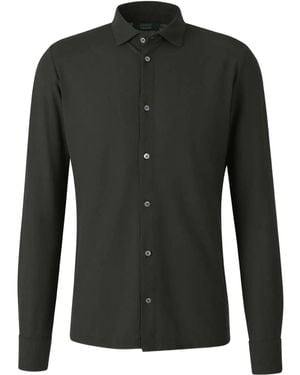 Zanone Cotton Shirt - Black