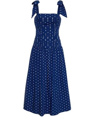 Cara Cara Rahi Polka-Dot Midi Dress - Blue