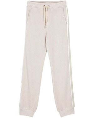 Eleventy Ribbed-Knit Joggers - White