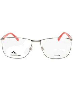 Police Rectangle-Frame Glasses - Natural