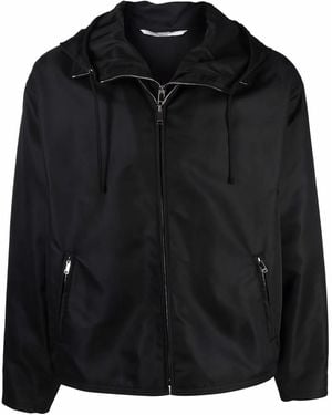 Valentino Garavani Dual Zip-Detail Hooded Short Jacket - Black