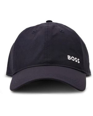 BOSS Logo-print baseball cap - Blau