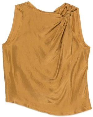 Tela Cody Knot Top - Brown