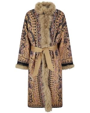 Antik Batik Ivan Embroidered Coat - Natural
