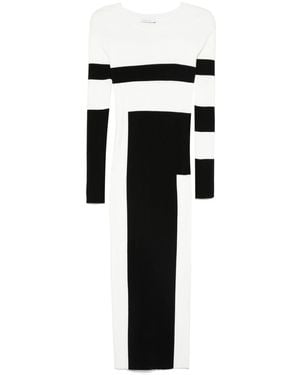 Patrizia Pepe Colour-Block Midi Dress - Black