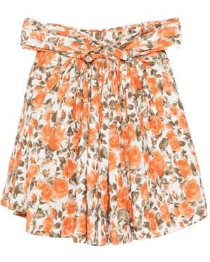 Chloé Robe À Fleurs - Blanc