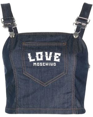 Love Moschino デニム トップ - ブルー