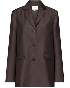Loulou de Saison Marcia Single-Breasted Blazer - Brown