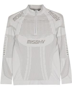 MISBHV Sportoberteil Mit Jacquard-Logo - Grau