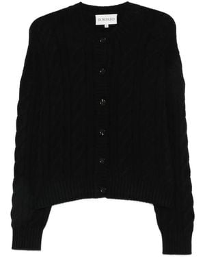 Bompard Cable-Knit Cashmere Cardigan - Black