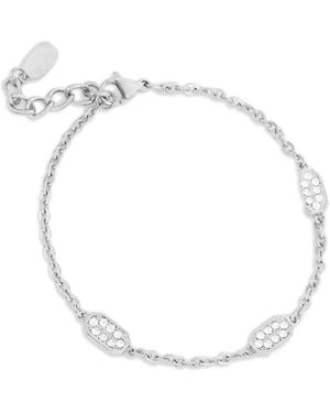KARL LAGERFELD Pulsera De Cadena Con Detalles - Blanco