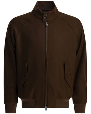 Baracuta G9 Melton Zip-Front Jacket - Brown