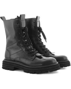 Kennel & Schmenger Master lace-up chunky-sole combat boots - Negro