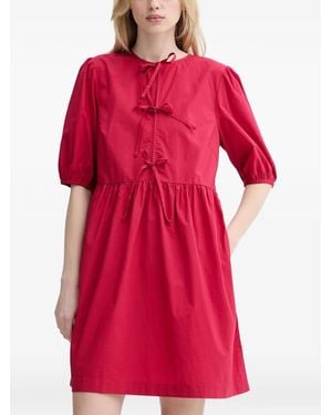 Marc O' Polo Minikleid Mit Puffärmeln - Rot