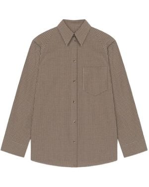 Nanushka Arleen Chest-Pocket Shirt - Brown