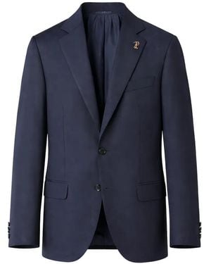 Pal Zileri Veste À Simple Boutonnage Et Pin Logo - Blue