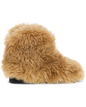 Stand Studio Maisie Faux-Fur Ankle Boots - Natural