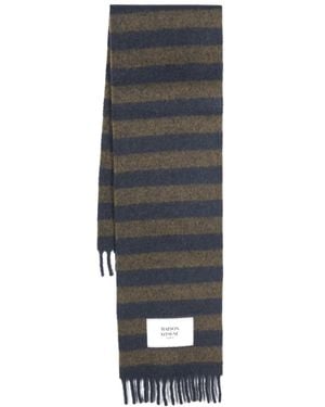Maison Kitsuné ストライプ スカーフ - ブラック