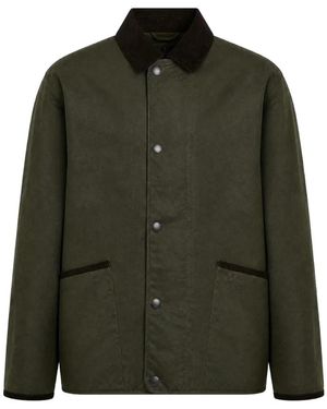Barbour Short Liddesdale Waxed Jacket - Green