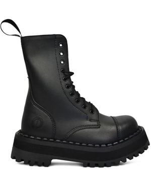 Altercore Lace-Up Platform Boots - Black
