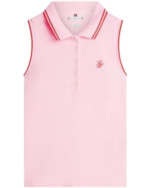 Tommy Hilfiger Polo En Coton À Design Sans Manches (1985) - Pink
