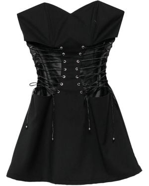 Vestiaire d'un Oiseau Libre Lace-Up Mini Dress - Black