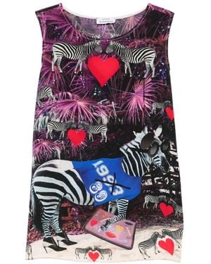 The Artistylist Zebra-Print Top - Red