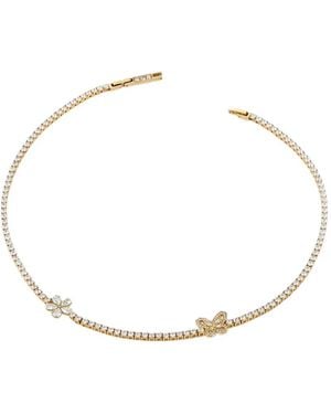 Guess Lily Tennis-Chain Necklace - Metallic