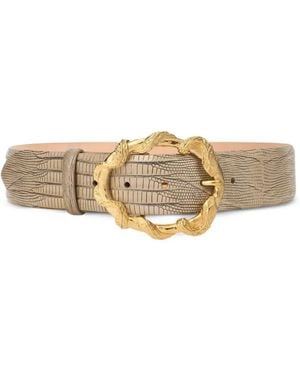 Roberto Cavalli スネークバックル ベルト - メタリック