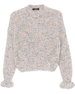 Twinset Ruffled-Cuff Jumper - White