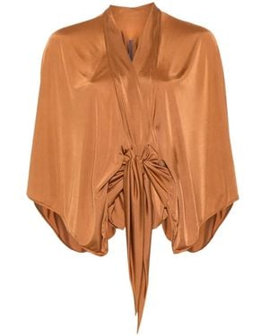 Rick Owens Knot-Detail Blouse - Orange