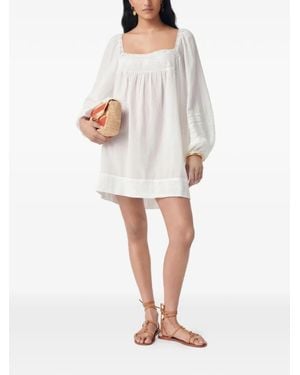 Vanessa Bruno Graziella Lace-Trim Mini Dress - White