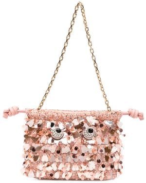 Anya Hindmarch Sequin-Embellished Clutch Bag - Pink