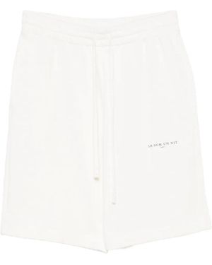ih nom uh nit Logo-Print Drawstring Shorts - White
