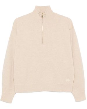 Kujten Quarter-Zip Cashmere Jumper - Natural
