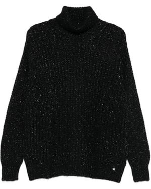 Herno Gebreide Coltrui Met Glitter - Zwart
