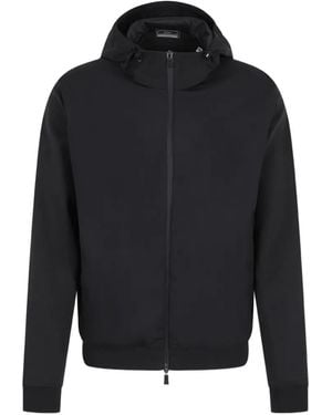 Herno Hooded Zip Jacket - Blue