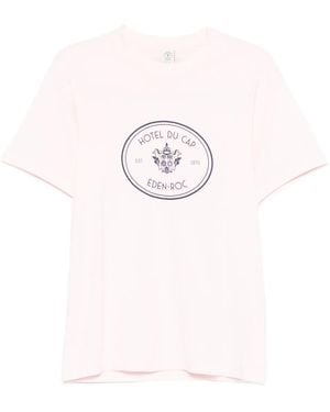 Sporty & Rich Hotel-Print T-Shirt - White
