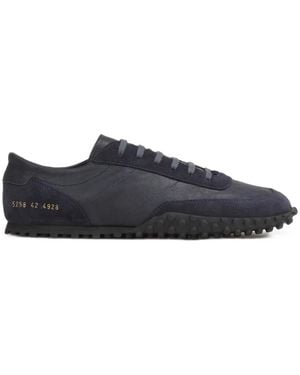 Common Projects Leather-Panelled Studded-Sole Trainers - Blue