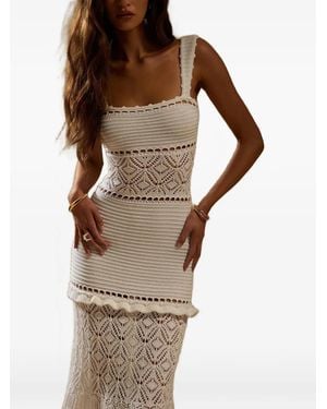 retrofte Winona Crochet Dress in White | Lyst