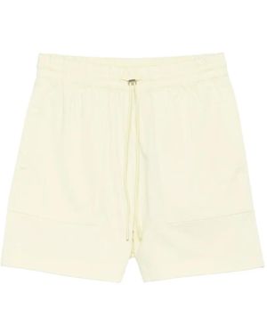 Alpha Tauri Elasticated-Waistband Shorts - Natural