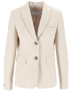 Peserico Notched-Lapels Single-Breasted Blazer - Natural