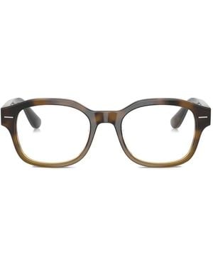 Brunello Cucinelli Square-Frames Glasses - Brown