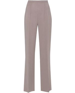 Styland High-Waisted Straight-Leg Trousers - Grey