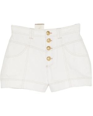 Aje. Liliana Denim Shorts - White