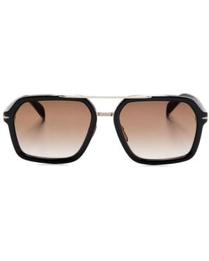 David Beckham Oversize-Frame Sunglasses - Natural