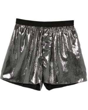 SAPIO Lamé-Effect Shorts - Black