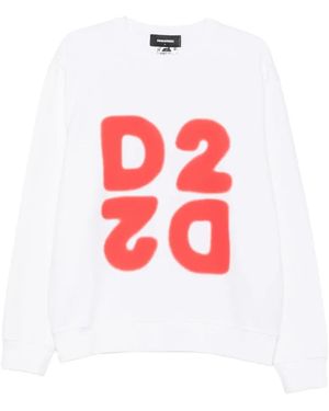 DSquared² Logo-Print Sweatshirt - Red