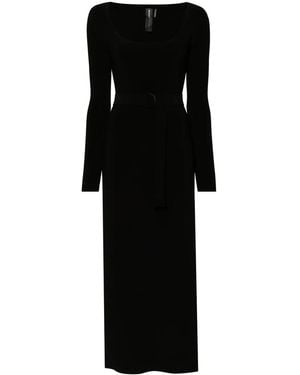 Norma Kamali Scoop-Neck Maxi Dress - Black