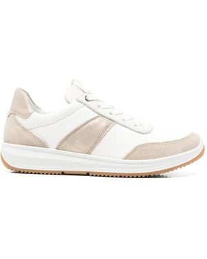 Ara Suede-Panelled Side-Zip Trainers - White